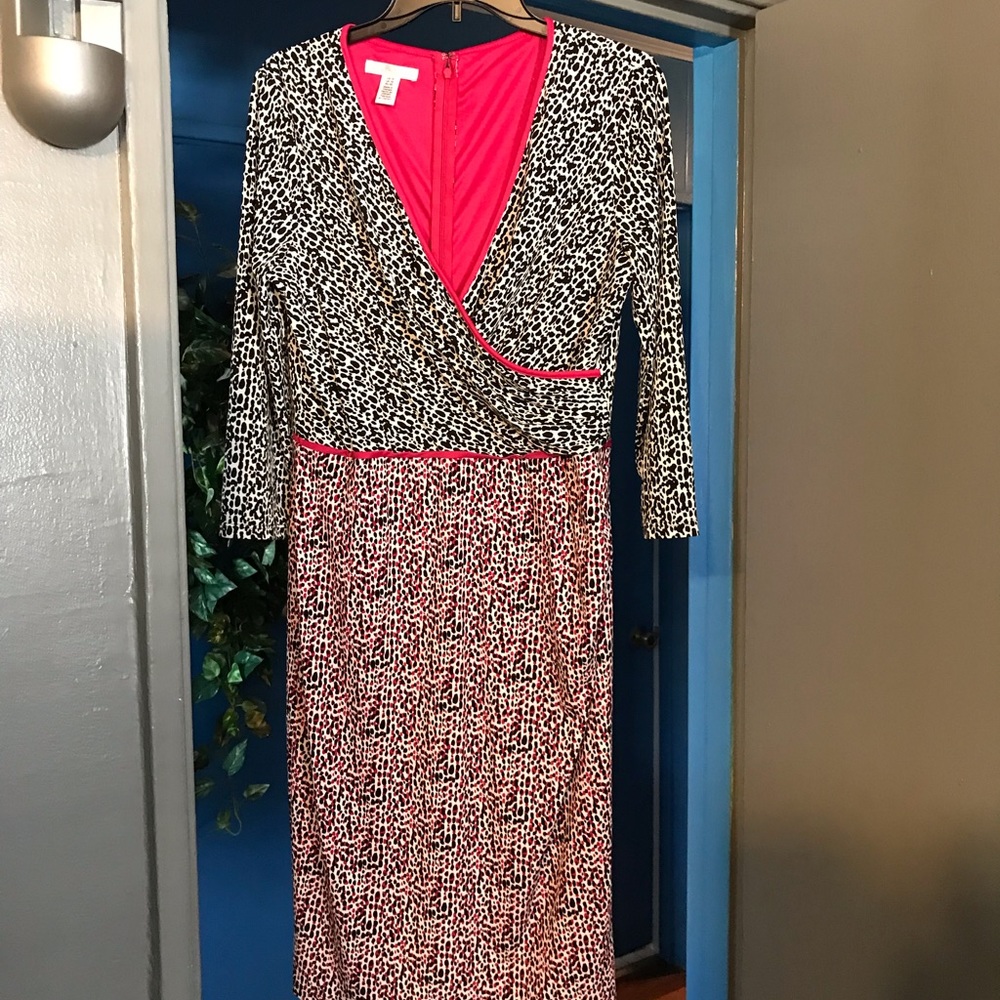 London Times Faux Wrap Dress